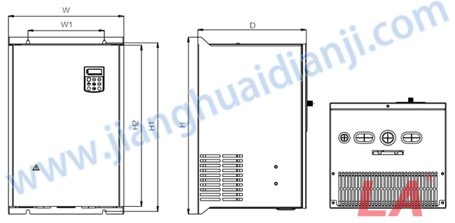 VD300系列電液伺服驅動(dòng)器外形及安裝尺寸圖 - 六安江淮電機有限公司