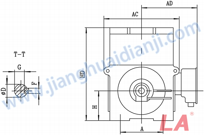 YTM系列磨煤機用高壓三相異步電動(dòng)機安裝尺寸圖(IP54、IP55 6KV) - 六安江淮電機有限公司