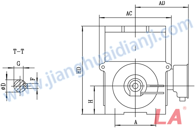 YTM系列磨煤機用高壓三相異步電動(dòng)機安裝尺寸圖(IP54、IP55 10KV) - 六安江淮電機有限公司